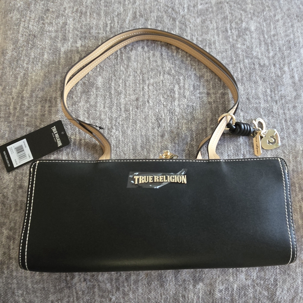 True Religion Black and Tan Women's Bag